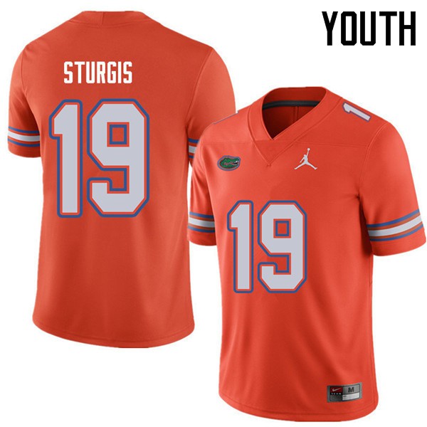 Jordan Brand Youth #19 Caleb Sturgis Florida Gators College Football Jersey Orange